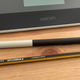 The stylus included with the Wacom One is basic, with just a single shortcut button on the side. But it can be traded for third-party Wacom-compatible alternatives, like this faux-wood pencil from Staedtler.